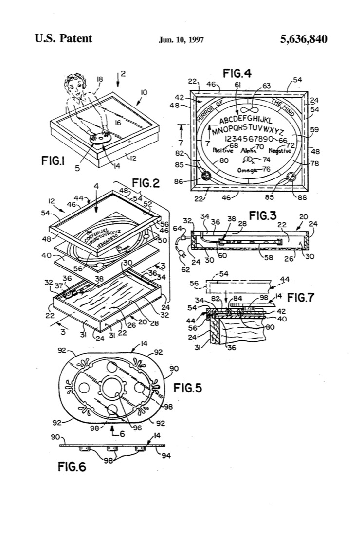US 5,636,840, Occult Device, sheet 2