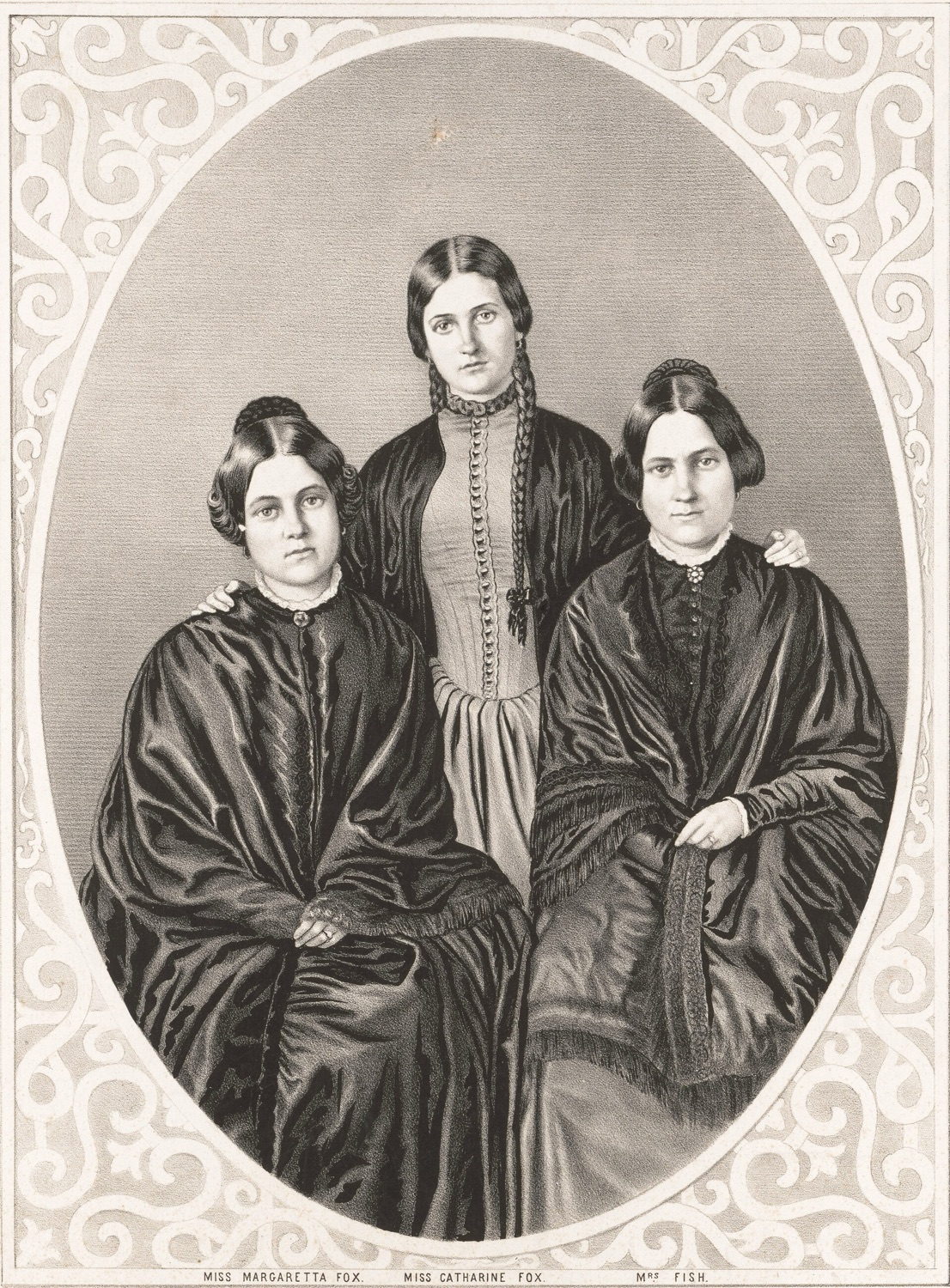 Margaretta Fox, Catharine Fox, and Mrs. Fish (Leah Fox), 1852