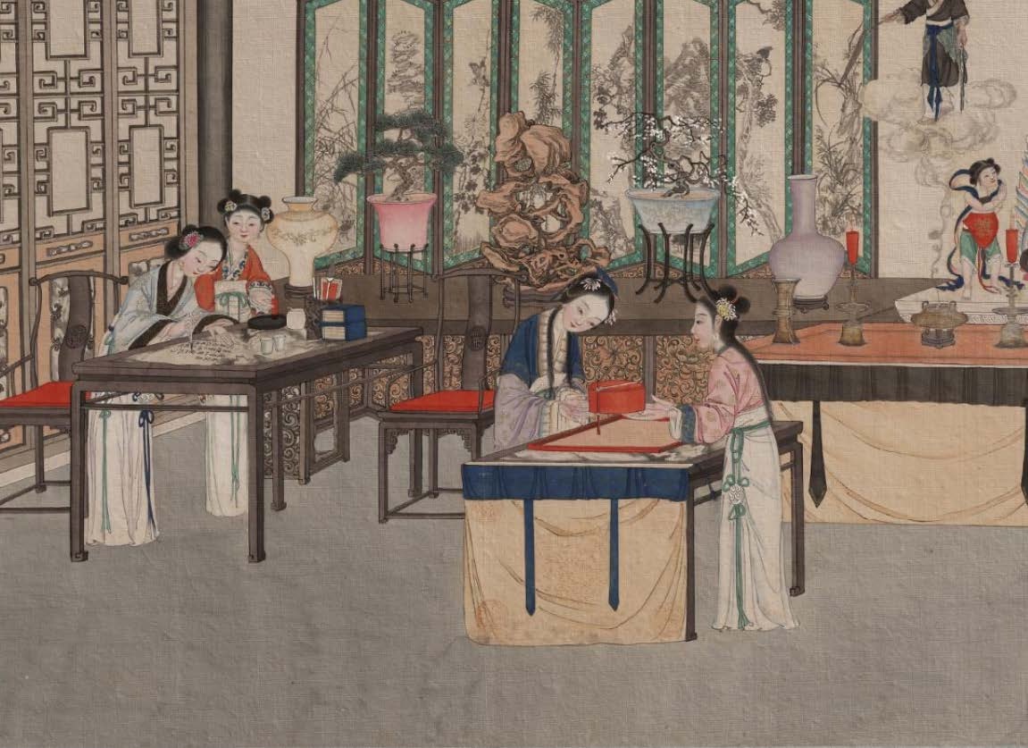 Miaoyu consults the planchette about the lost jade: a scene from Dream of the Red Chamber