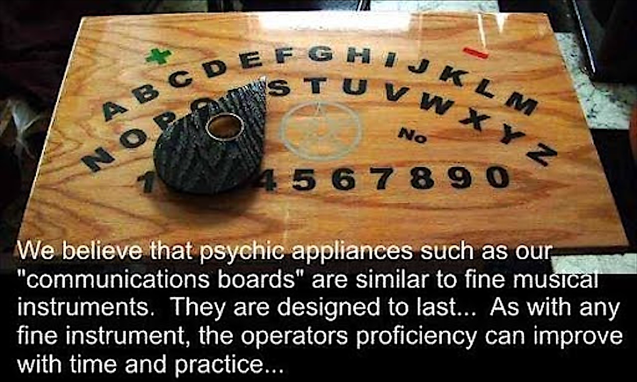 A communications board, with its planchette